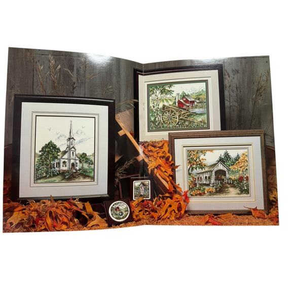 Vintage Cherished Heritage Cross Stitch Pattern Book STONEY CREEK Americana USA - Picture 3 of 4